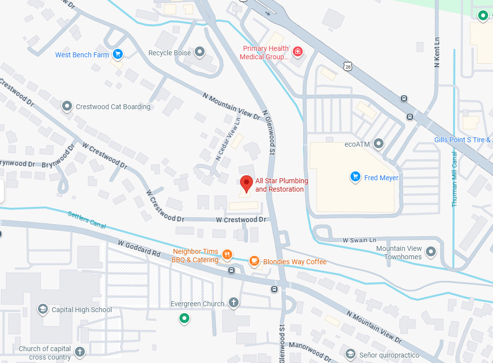 All Star Plumbing and Restoration Google Map